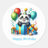 Verjaardag Panda Stickers (Voorkant)