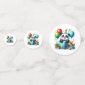 Verjaardag Panda Tafelconfetti Confetti (Achterkanten)