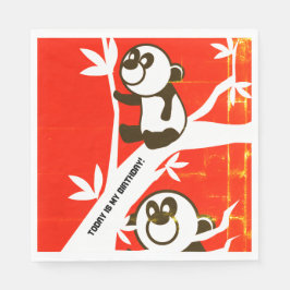Verjaardag Panda's Servet