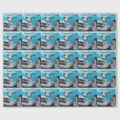 Verjaardag, pap, 55 Chevy Belaire, cadeauomslag. Cadeaupapier (Vlak)