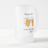 Verjaardag Papa Allerbeste Monogram Matglas Bierpul (Voorkant rechts)