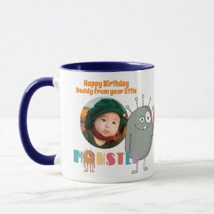 Verjaardag PAPA FOTO BEKER KINDEREN Kleine Monster Mok
