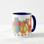 Verjaardag PAPA FOTO BEKER KINDEREN Kleine Monster Mok (Voorkant rechts)