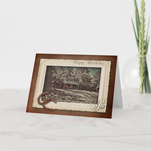 VERJAARDAG - PAPA -  LAKE SCENE KAART (Voorkant)