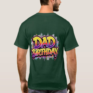 Verjaardag Papa Regenboog Stad Graffiti T-shirt
