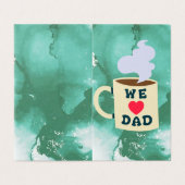 Verjaardag papa van de tweeling kaart (Buitenkant ongevouwen)