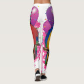 Verjaardag Papegaaien Leggings (Achterkant)
