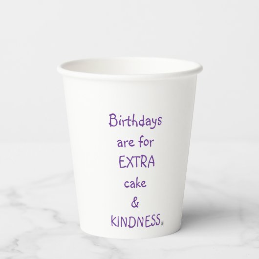 Verjaardag Papieren Cups Maat: 8oz Papieren Cup, L Papieren Bekers (Achterkant)