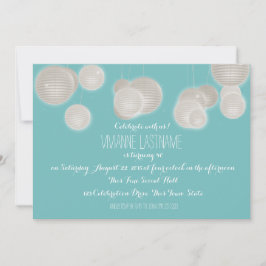 Verjaardag papieren lantaarns kaart