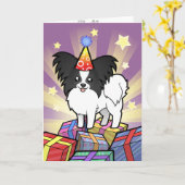 Verjaardag Papillon Kaart (Gele Bloem)