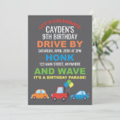 Verjaardag Parade Uitnodiging Quarantaine verjaard (Staand voorkant)