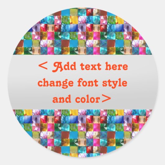 VERJAARDAG PARELTJES JUWELEN PARELS Border Lijsten Ronde Sticker (Voorkant)