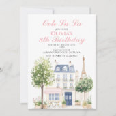 Verjaardag Parijs Parijse Cafe Tea Party Kaart (Voorkant)