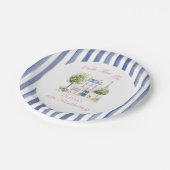 Verjaardag Parijs Parijse Cafe Tea Party Papieren Bordje (Gekanteld)