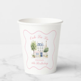 Verjaardag Parijs Parijse Café Theepartij Papieren Bekers