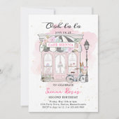 Verjaardag Parijs Parisiaans Café Theepartij Verja Kaart (Voorkant)