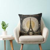 Verjaardag Paris Eiffeltoren Gouden Deco Kussen (Stoel)