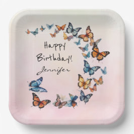  Verjaardag Party Butterfly Paper Bord