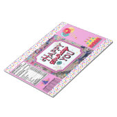 Verjaardag Party Chip Bag Wrappers Favorieten Notitieblok (Schuin)