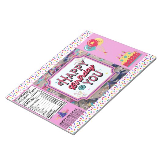 Verjaardag Party Chip Bag Wrappers Favorieten Notitieblok (Schuin)