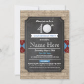 Verjaardag Party Golf Ball 30e 40e 50e Uitnodiging (Voorkant)