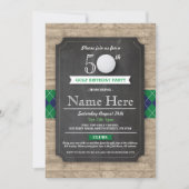 Verjaardag Party Golf Ball 40e 50e 60e Uitnodiging (Voorkant)