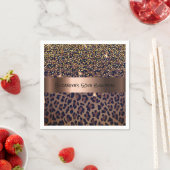Verjaardag Party luipaard print brons Servet (Insitu)