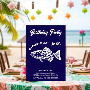 Verjaardag Party-O-Fish-bondgenoot Hawaiian Fish Kaart