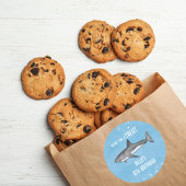 Verjaardag Party Pool Shark Custom Ronde Sticker