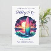 Verjaardag Party-Surfboard Escape- Kaart (Staand voorkant)