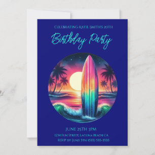 Verjaardag Party-Surfboard Escape- Kaart
