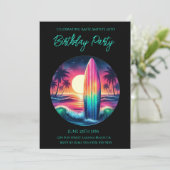 Verjaardag Party-Surfboard Escape- Kaart (Staand voorkant)