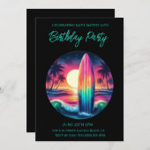 Verjaardag Party-Surfboard Escape- Kaart (Voorkant / Achterkant)