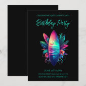 Verjaardag Party-Surfboard Tropische Strand- Kaart (Voorkant / Achterkant)