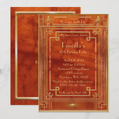 Verjaardag Party vrouw, goud Gatsby stijl Kaart (Voorkant / Achterkant)