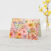 Verjaardag pastel bloementuin kaart (Gele Bloem)