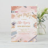 Verjaardag Pastel Spa Party Kaart (Staand voorkant)