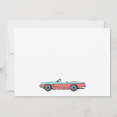 Verjaardag pastelkleur vintage auto kaart (Achterkant)