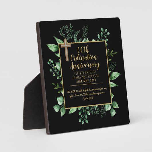VERJAARDAG PASTOR ORDAINED VERZ - Gepersonaliseerd Fotoplaat (Voorkant)