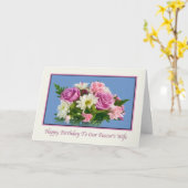 Verjaardag, Pastor's vrouw, bloemen, vogels Kaart (Gele Bloem)