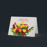 Verjaardag, Pastor's Wife, Rose Bouquet Kaart<br><div class="desc">Een verscheidenheid aan rozen in verschillende kleuren is het middelpunt van dit wenskaart. Voel je vrij om de binnenkant te veranderen om aan je behoeften te voldoen.</div>