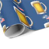 Verjaardag Patriottisch Bier met Sparklers Cadeaupapier (Rol Hoek)