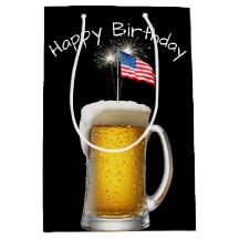 Verjaardag Patriottisch Bier met Sparklers