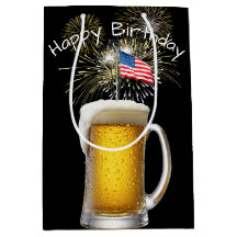 Verjaardag Patriottisch Bier met Sparklers