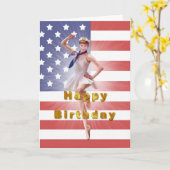 Verjaardag, Patriottische Ballerina en de Vlag van Kaart (Gele Bloem)