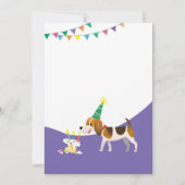 Verjaardag Paw-ty Kids Verjaardag Uitnodiging (Achterkant)