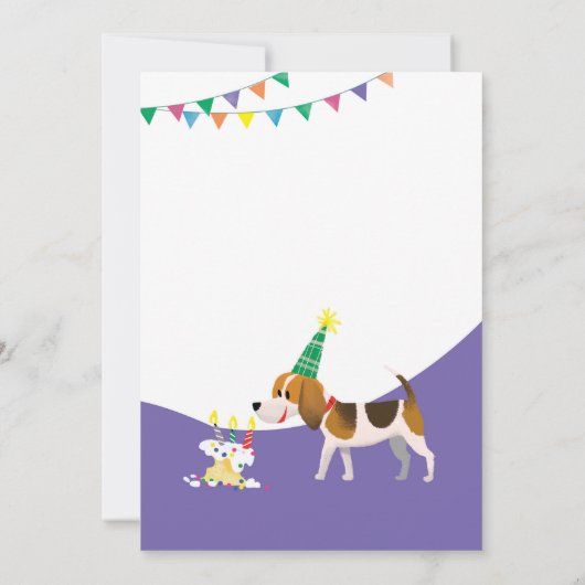 Verjaardag Paw-ty Kids Verjaardag Uitnodiging (Achterkant)