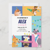 Verjaardag Paw-ty Kids Verjaardag Uitnodiging (Voorkant)