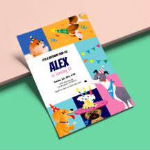 Verjaardag Paw-ty Kids Verjaardag Uitnodiging