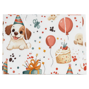 Verjaardag Paws Gift Bag Groot Cadeauzakje